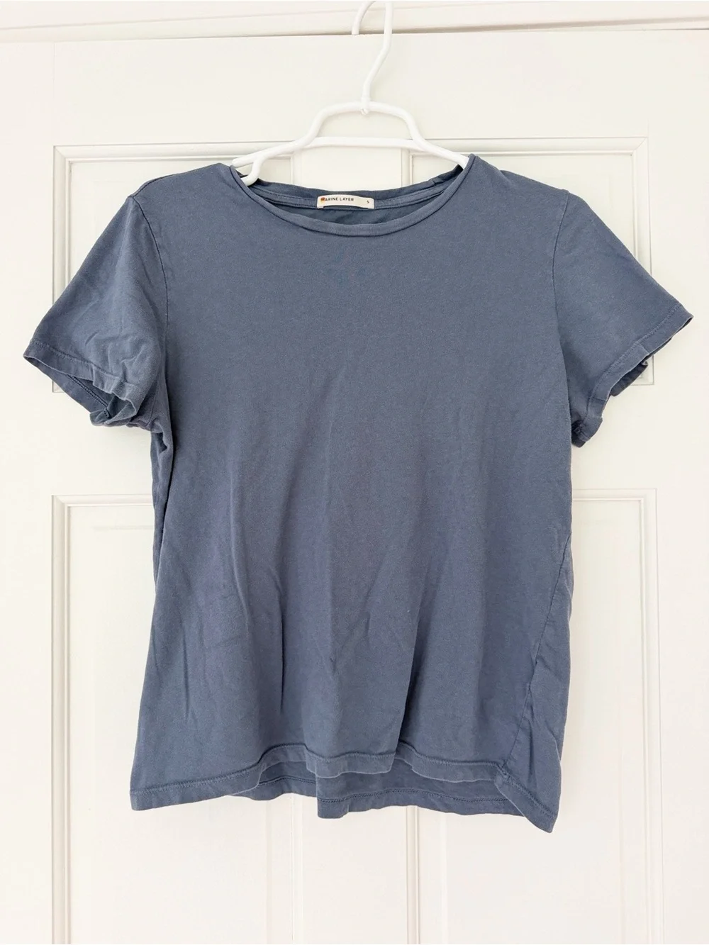 MARINE LAYER basic tee size S blue shortsleeve